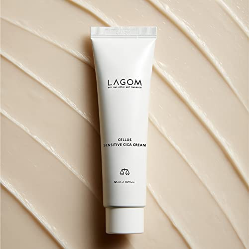 Lagom Cellus Sensitive Cica Cream Soothing Korean Skincare With Centella And Ceramide Sensitive Skin Calming Balm Face Blemish 2.02 Fl Oz