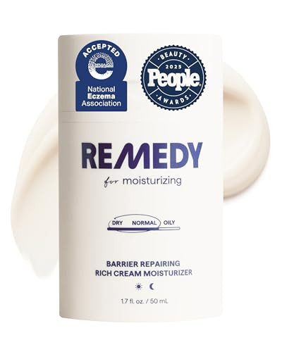 Remedy Science Remedy Rich Barrier Repairing Cream Face Moisturizer For Dry Sensitive Skinquadruple Ceramide Complex Peptides And Squalane Eczema Fragrance By Dermatologist Dr. Shah 1.7 Fl Oz