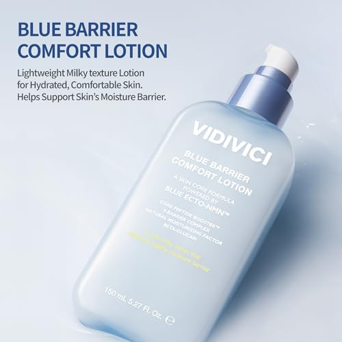 Vidivici Blue Barrier Comfort Lotion 9Barrier Complex With Betaglucan And Multipeptides Fragrancefree Daily Face Moisturizer Korean Skincare 5.27 Fl Oz