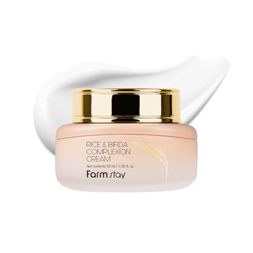 Farmstay Rice And Bifida Face Cream Hydrating Rice Moisturizer With Niacinamide For Glow Skin Korean Skin Care 4.05 Fl. Oz.
