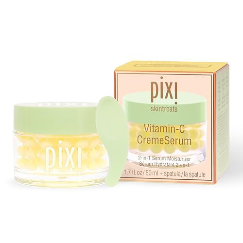 Pixi Beauty Vitaminc Cremeserum Illuminating Serumgel Moisturizer With Encapsulated Vitamin Cbeads And Hyaluronic Acid For Radiant Eventoned Skin 2X 1.7 Fl.Oz 2Pack