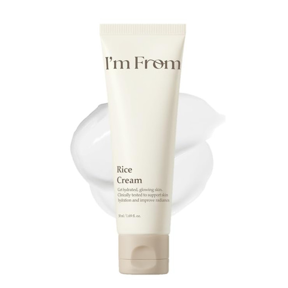 IM From IM From Rice Cream Hydrating Face Moisturizer With Rice Water And Ceramide Lightweight Barrier Cream For Dry And Combination Skin Korean Skincare 1.69Fl.Oz