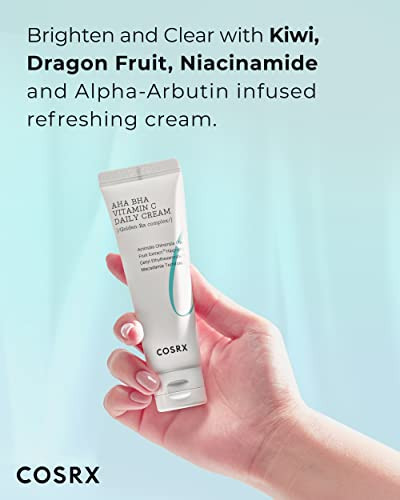 Cosrx Aha Bha Vitamin C Daily Cream Face Cream Anti Aging Plumping Skin Natural Fruit Korean Skin Care 1.69 Fl. Oz 50 Ml