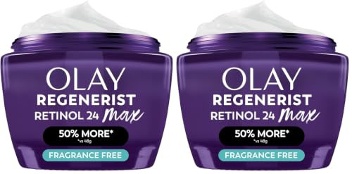 Olay Retinol Night Cream For Womenmaxantiaging Face Mousturizerfragrancefreenon Greasy Antiwrinklesmooth Fine Lineshydrating Skin Care Triple Collagen Creamniacinamide1.7Ozpack Of 2
