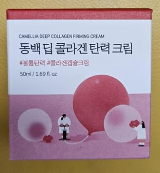 Round Lab Camellia Deep Collagen Firming Cream Elasticityenhancing Face Moisturizer With Multicollagen For Longlasting Hydration Smooth Skin Care 1.69 Fl Oz