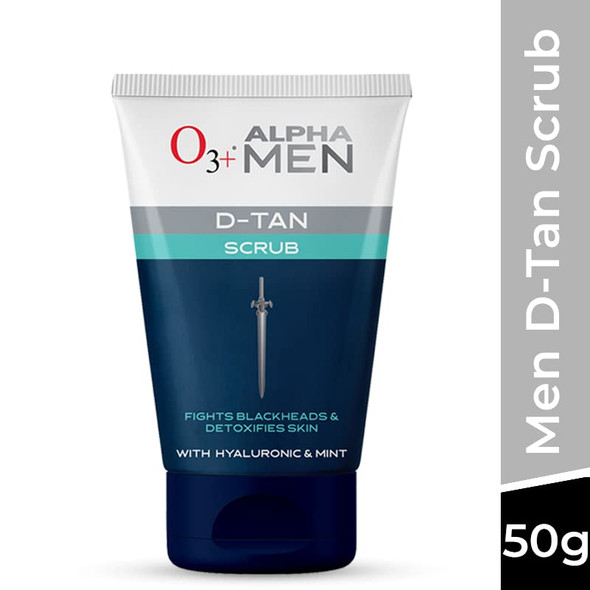 O3plus Alpha Men Acno D Tan Scrub With Hyaluronic And Mint 50Gm