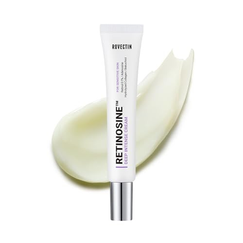 Rovectin Retinosine Deep Intense Cream Retniol 0.15% Adenosine Hydrolyzed Collagen Bakuchiolfor Sensitive Skin Korean Skin Care 1.01 Fl.Oz 30Ml