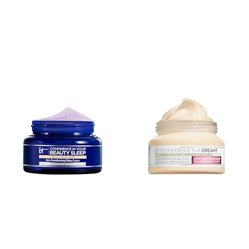 It Cosmetics Confidence In A Cream And Confidence In Your Beauty Sleep Cream Anti Aging Ceramides Face Moisturizer Skin Barrier Repairing Night Moisturizer 2 Fl Oz 2 Fl Oz