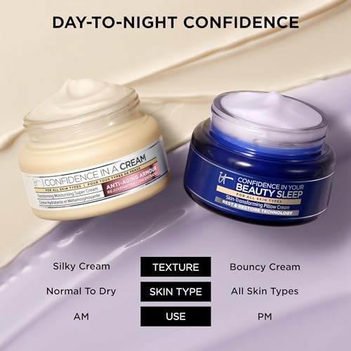 It Cosmetics Confidence In A Cream And Confidence In Your Beauty Sleep Cream Anti Aging Ceramides Face Moisturizer Skin Barrier Repairing Night Moisturizer 4 Fl Oz 4 Fl Oz