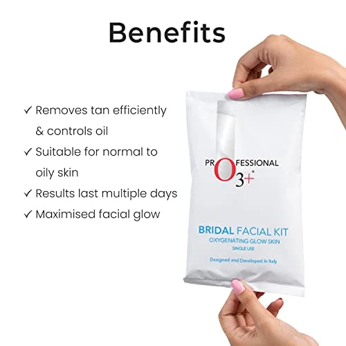 O3plus Bridal Facial Kit Oxygenating Glow Skin For Deep Cleansing Bright And Radiant Complexion Suitable For All Skin Types Single Use 81G