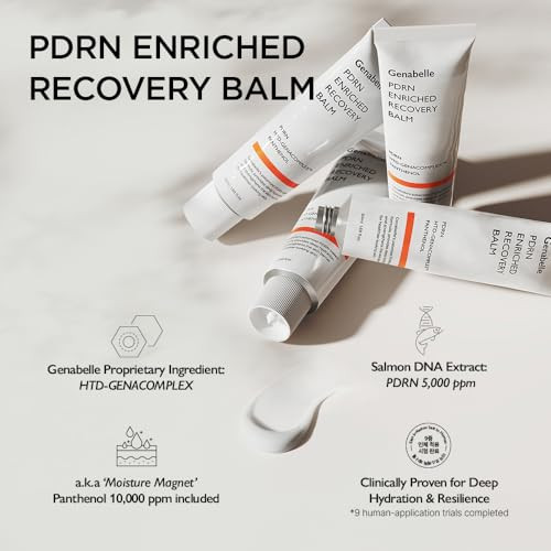 Genabelle Pdrn Enriched Recovery Balm 5000 Ppm Pdrn And 10000 Ppm Panthenol Soothing Repair Cream For Sensitive Skin Hydration And Barrier Strengthening Skin Korean Skincare50Ml 1.69 Fl.Oz