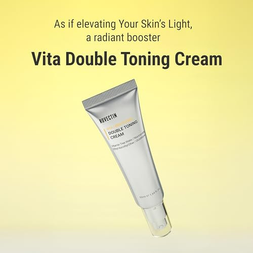 Rovectin Vita Double Toning Cream Radiant Hydrating Glutathione And Niacinamide Face Cream For Dark Spots Uneven Skin Tone Sensitive Skin Vegan Lightweight Nonirritating 1.7 Fl Oz 50Ml
