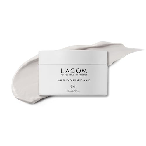 Lagom White Kaolin Mud Mask For Blackhead Care Pore Purifying Dermatologically Tested For Makeup Boosting 3.3 Fl Oz