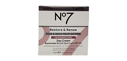 No7 No. 7 No Restore And Renew Face Neck Multi Action Fragrance Cream Day Night Bundle By Spf 30 In Jt56191 1.69 Fl Oz Each 1.69 Ounce 2 Pack