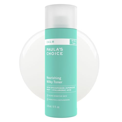 PaulaS Choice PaulaS Choice Calm Nourishing Milky Toner For Sensitive Skin Calms plus Soothes Redness Suitable For Rosaceaprone And Eczemaprone Skin Fragrancefree 4 Fl Oz.
