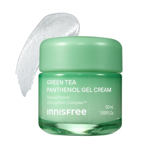 Innisfree Innnisfree Green Tea Panthenol Gel Cream For Oily Skinhydrating Korean Moisturizer For Soothing And Calminglightweight Cream For Barrier Repair And Pore Carecontrol Shine And Reduce Sebum