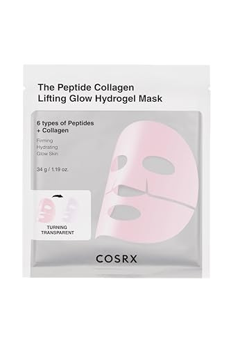 Cosrx The Peptide Collagen Lifting Glow Hydrogel Face Masks Skincare 1 Ea Collagen Face Mask Travel Essentials Overnight Face Mask Korean Skincare