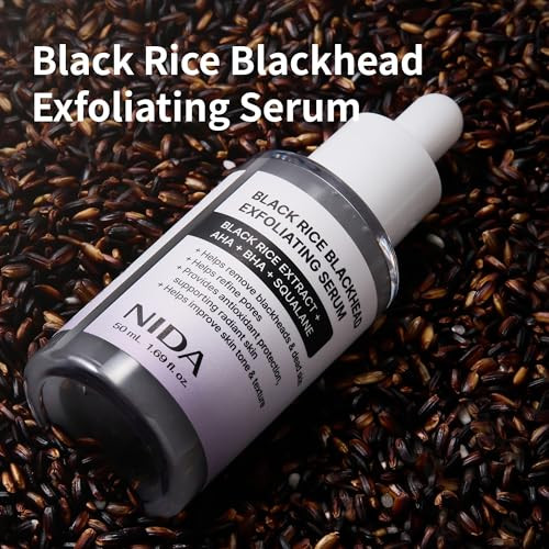 Nida Black Rice Blackhead Exfoliating Serum1.69 Fl.Oz. 50Mldaily Soft Exfoliating Face Scrub Dead Skin Cells Remover For All Skin Types Korean Skin Care