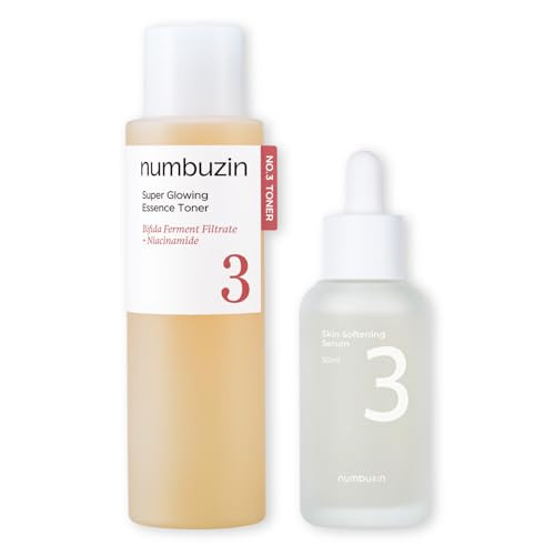 Numbuzin No.3 Glowing Skin Duoessence Toner plus Serum Set For Pores Texture And Radiance Glow