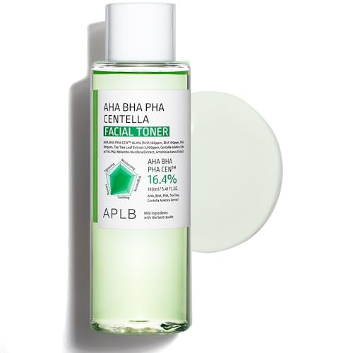 Aplb Aha Bha Pha Centella Facial Toneraha Bha Pha Cen 16.4% Korean Skincare Exfoliant Replenishing Moisture Revitalize For Gentle And Improve Skin Texture 5.41 Fl.Oz