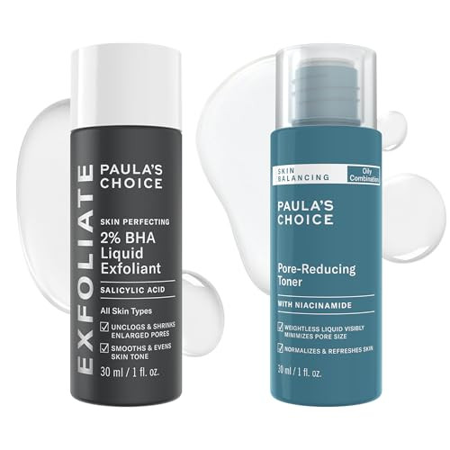 PaulaS Choice Paulas Choice Skin Perfecting 2% Bha Liquid Exfoliant Salicylic Acid Facial Exfoliator For Enlarged Pores Travel And Skin Balancing Pore Reducing Face Toner With Niacinamide 1Oz 1Oz