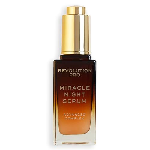 Revolution Beauty London Revolution Pro Miracle Night Rescue Serum Advanced Complex 1 Ozovernight Face Serum Smooths And Plumps Skin With Hyaluronic Acid And Peptides Vegan And Crueltyfree