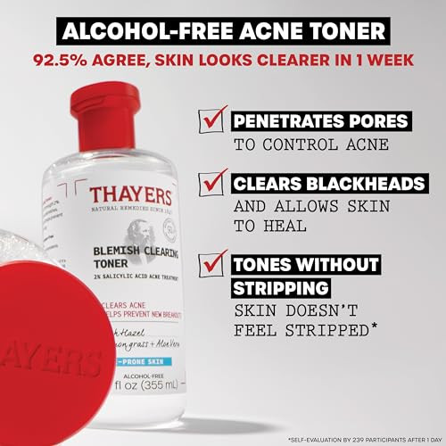 Thayers Control The Zituation Blemish Clearing 2% Salicylic Acid Toner plus Rapid 10% Sulfur Acne Treatment Soothing And Nonstripping Skin Care