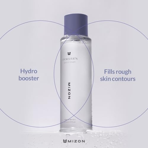 Mizon Hyalugen Water Toner For Deep Hydration And Better Skin Texture With Marine Collagen And Hyaluronic Acid Total Care Korean Skincare4.39 Oz