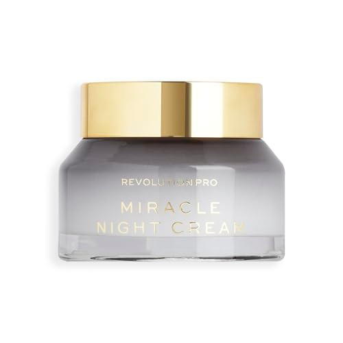 Revolution Beauty London Revolution Pro Miracle Night Cream Overnight Face Cream 1.69 Ozrich Texture Moisturizes And Plumps Skin With Retinol And Vitamin E Vegan And Crueltyfree