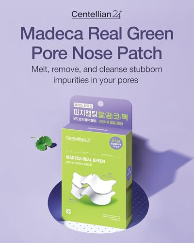 Centellian 24 Madeca Real Green Pore Nose Patch Dualstep Biocellulose Sheet Reduces Whiteheads And Blackheads Soothes And Tightens Pores Korean Skin Care. Teca Liposome 0.24Fl Oz Pack Of 5