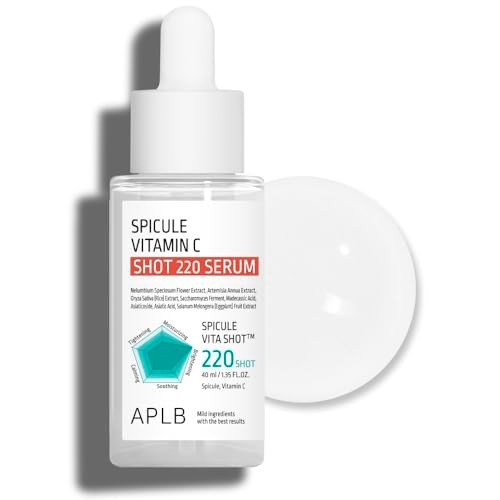 Aplb Spicule Vitamin C Shot 220 Serumspicule Vita Shot 220 Korean Skincare Gentle Exfoliation Dark Spots Long Lasting Hydration Revitalize For Gentle And Improve Skin Texture 1.35 Fl.Oz