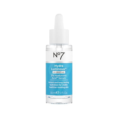 No7 Hydraluminousplus 2% Hyaluronic Acid Serum Hydrating Facial Serum With 5% Vitamin B3 Niacinamide To Support Skin Barrier Repair For Visibly Radiant And Healthierlooking Skin 1 Fl Oz