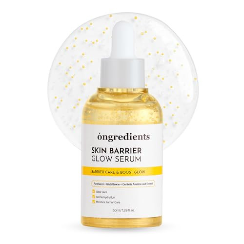 Ongredients Skin Barrier Glow Serum 99% Pure Glutathione Panthenol Hyaluronic Acid Skin Dark Spot Uneven Skin Tone Soothing Dry And Sensitive Skin Korean Skin Care 1.69 Fl. Oz. 50Ml