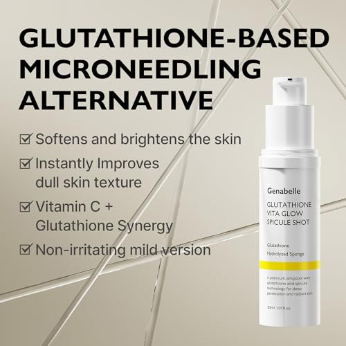 Genabelle Glutathione Vita Glow Spicule Shot 2000 Ppm Glutathione Microneedling Effect With Spicules Boosted Vitamin C Clinically Proven Radianceenhancing And Skin Tone Enhancer