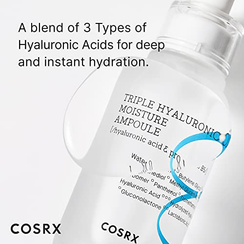 Cosrx Hydrium Triple Hyaluronic Moisture Ampoule hyaluronic Acid Viscous Serumkorean Skin Care Animal Testing Paraben 40Ml 1.35 Fl.Oz