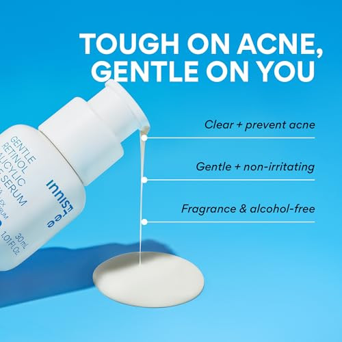 Innisfree Gentle Retinol Salicylic Acne Serumkorean Face Treatment With Niacinamide And Ceramides For Blemishes And Clear Skin