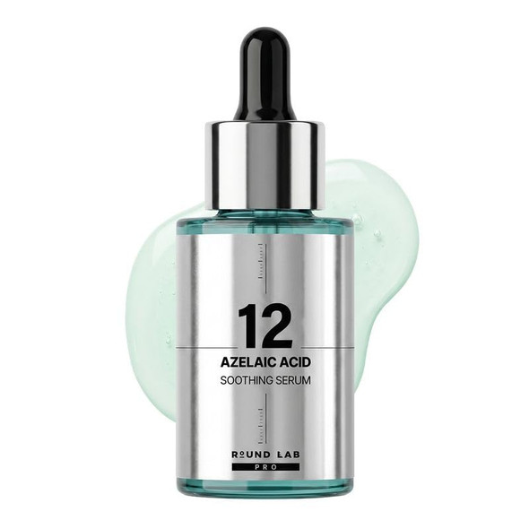 Round Lab Azelaic Acid 12 Soothing Serum facial Redness Treatment Acneprone And Irritated Skin Blemish And Dark Spot Care Hyaluronic Acid Serum Korean Skin Care 1.01 Fl Oz