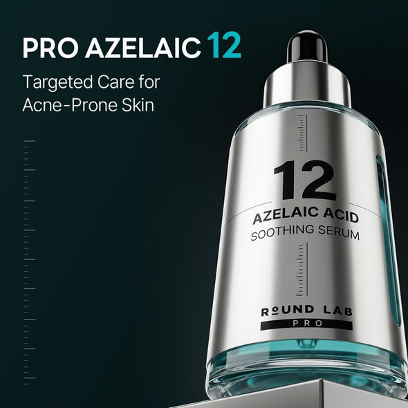 Round Lab Azelaic Acid 12 Soothing Serum facial Redness Treatment Acneprone And Irritated Skin Blemish And Dark Spot Care Hyaluronic Acid Serum Korean Skin Care 1.01 Fl Oz