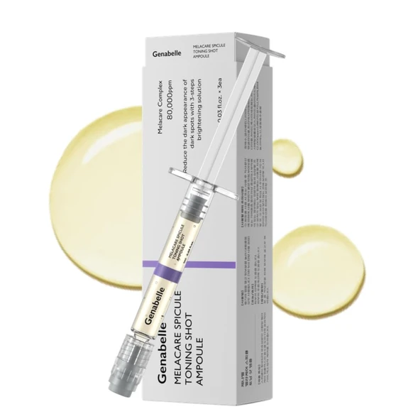 Genabelle Melacare Spicule Toning Shot Ampoule Skin Clarifying Serum With 80000Ppm Melacare Complex Spicule Technology For Glow Pore Refining And Hydration 3Ea 0.03 Fl Oz