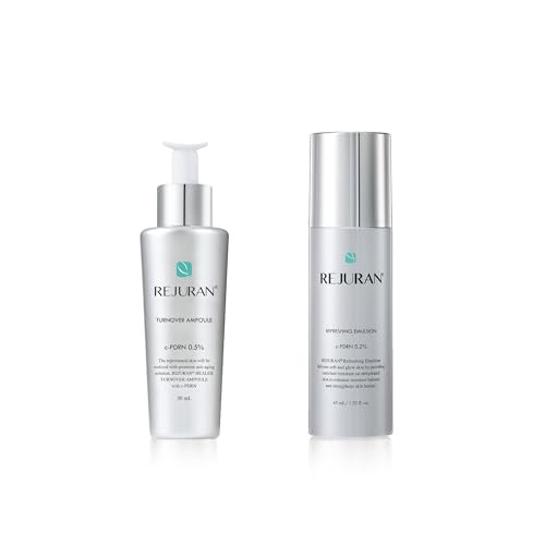 Rejuran Cpdrn Korean Skin Care Bundle Turnover Ampoule And Refreshing Emulsion With Salmon Dna For Firming Hydration Radiance And Skin Elasticity
