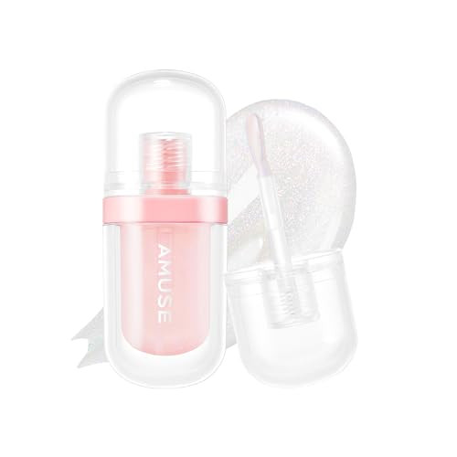 Amuse Seoul Big Diamond Lip Fuller Glitter Lip Plumper Moisturizing Lip Gloss High Shine Topper Glossy Melting Lip Jellylike Shine Texture Vegan Korean Beauty Makeup