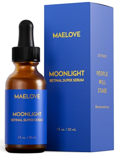 Maelove Moonlight Advanced Retinal Super Serum 10X Stronger Than Regular Retinol For Softening Lines And Wrinkles Reducing Dark Spots Improving Skin Firmness Vegan Crueltyfree retinaldehyde Serum 10X Stronger 1.0 Fl Oz 1.0 Fl Oz