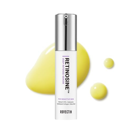Rovectin Retinosine Deep Intense Serum Retniol 0.15% Adenosine Hydrolyzed Collagen Bakuchiolfor Sensitive Skin Korean Skin Care 0.67 Fl Oz 20Ml