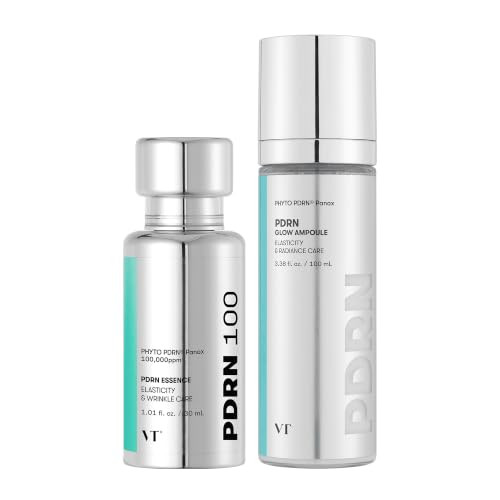 Vt Cosmetics Bundle Pdrn 100 Essence And Pdrn Glow Ampoule Glow Serum And Facial Mist Spray Wrinkle Care Firming And Antiaging Hydrating Skin Restoration For Dry And Sensitive Skin Korean Skin