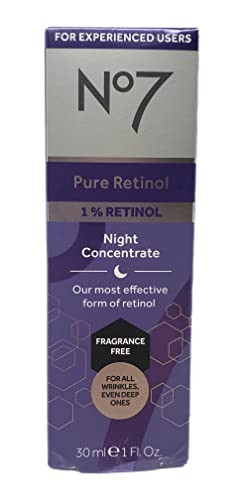 No7 No. 7 No 7 Pure Retinol Skincare Bundle Contains Pure Retinol Night Concentrate And Post Retinol Soother No 7 Pure Retinol Fragrance Beauty Set 2 Piece Set 1 Fl Oz 1.69 Fl Oz