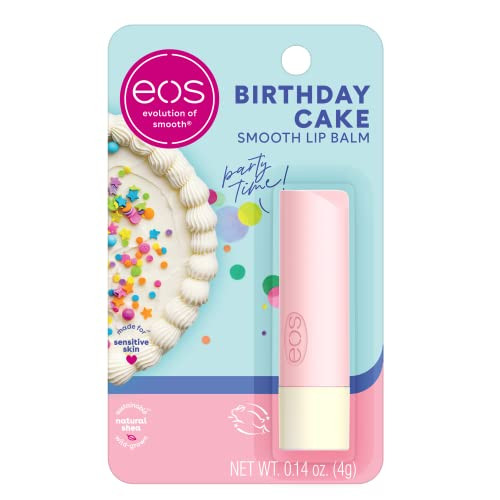 Eos Natural Shea Lip Balm Birthday Cake Allday Moisture Shea Butter Dry Lip Care 0.14 Oz