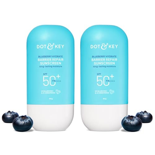 Dot and Key Dot And Key Blueberry Hydrate Barrier Repair Sunscreen Spf 50plusPaplusplusplusplus 80G Pack Of 2