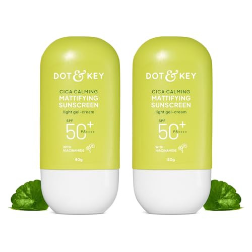 Dot and Key Dot And Key Cica Mattifying Sunscreen Spf 50 Paplusplusplusplus 80G Pack Of 2