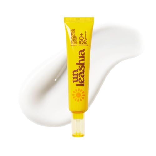 Unleashia Niacinamide Banana Sun Serum Spf Sunscreen Glow And Brightening And Hydrating No White Cast Lightweight Face Sunscreen Fast Absorbing Nonsticky 1.35 Oz