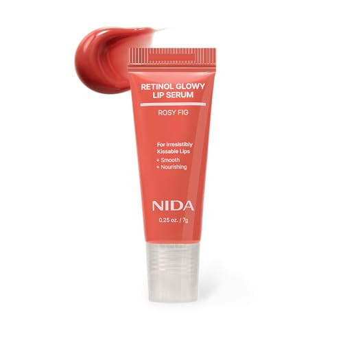 Nida Retinol Glowy Lip Serumhydrating Lip Serum For Glossy Nourished Plumping Lipsfor Irresistibly Kissable Lips0.25 Oz. 7G